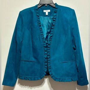 Dressbarn Teal Jacket with Elegant Details